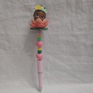 Disney Doorable Spring Tiana  Handmade Beaded Pen